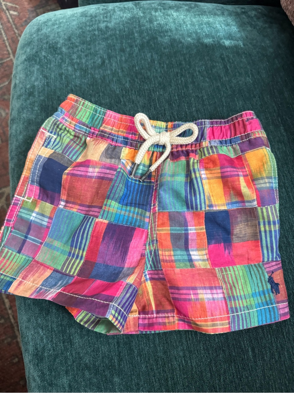 Ralph Lauren Multicolor Patchwork Plaid swimsuit